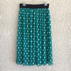 Polka dot midi skirt
